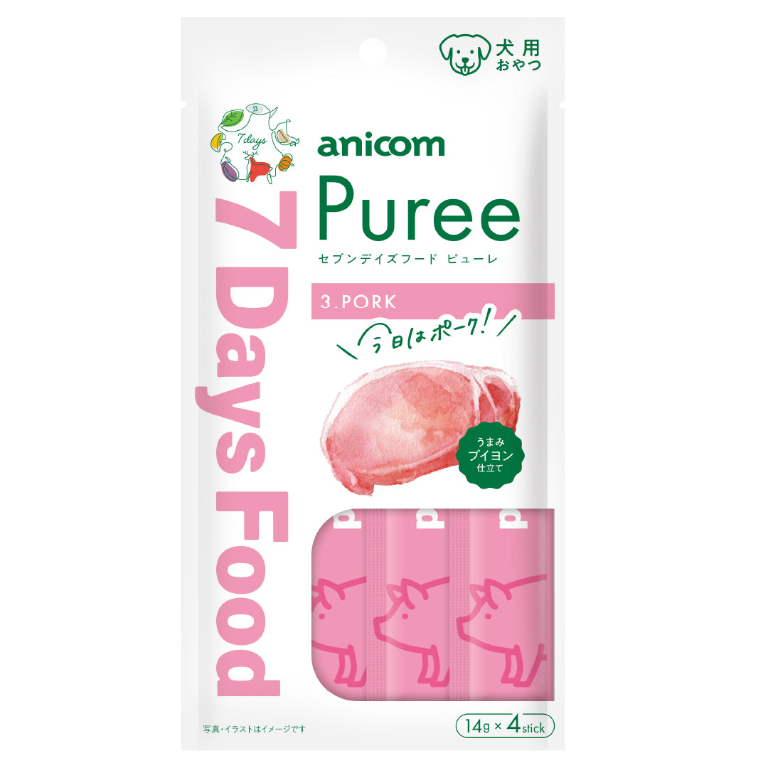 【予約商品】7Days Food Puree (セブンデイズフードピューレ) ポーク×4袋セット