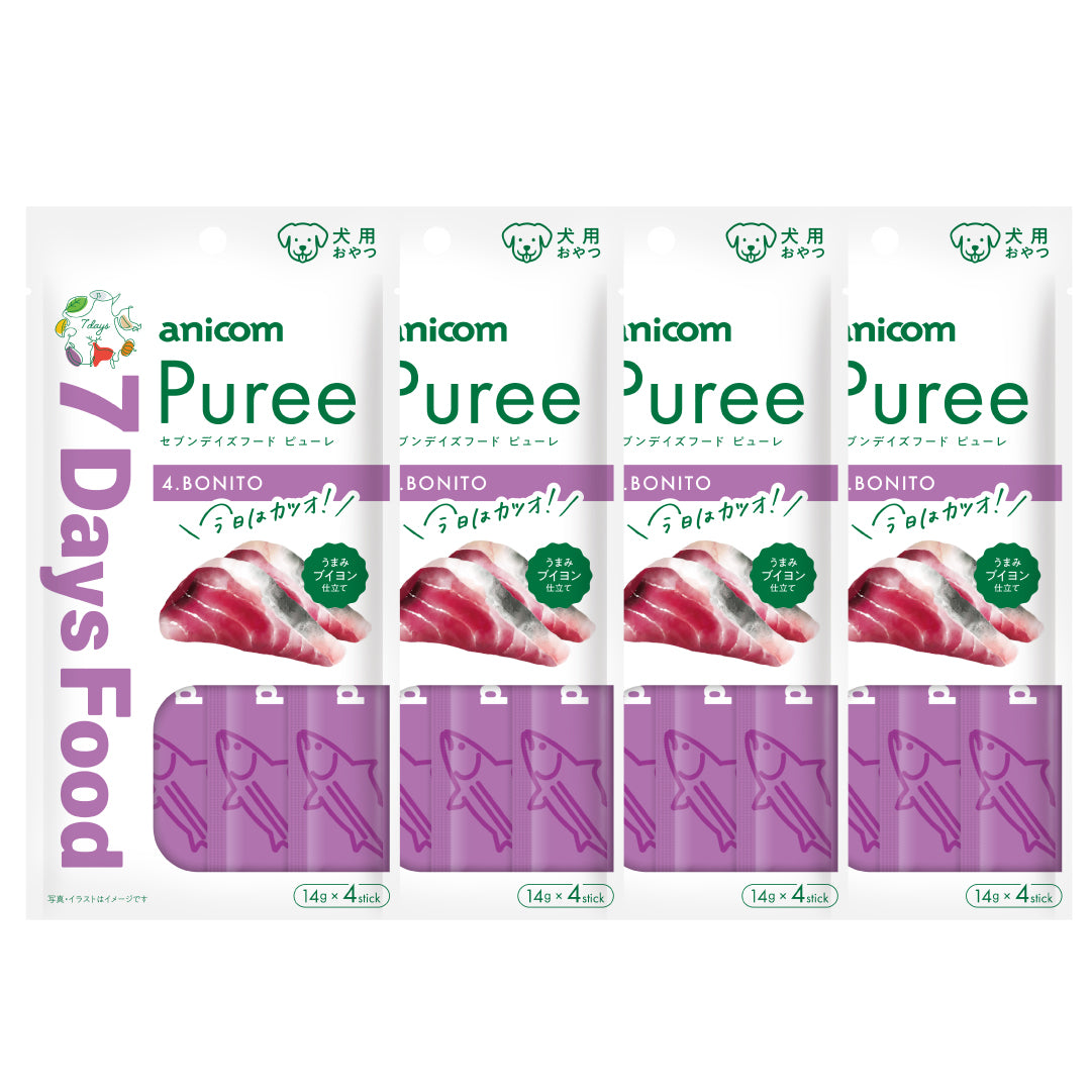 【予約商品】7Days Food Puree (セブンデイズフードピューレ) カツオ×4袋セット
