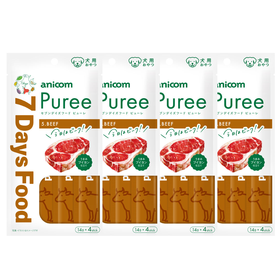【予約商品】7Days Food Puree (セブンデイズフードピューレ) ビーフ×4袋セット